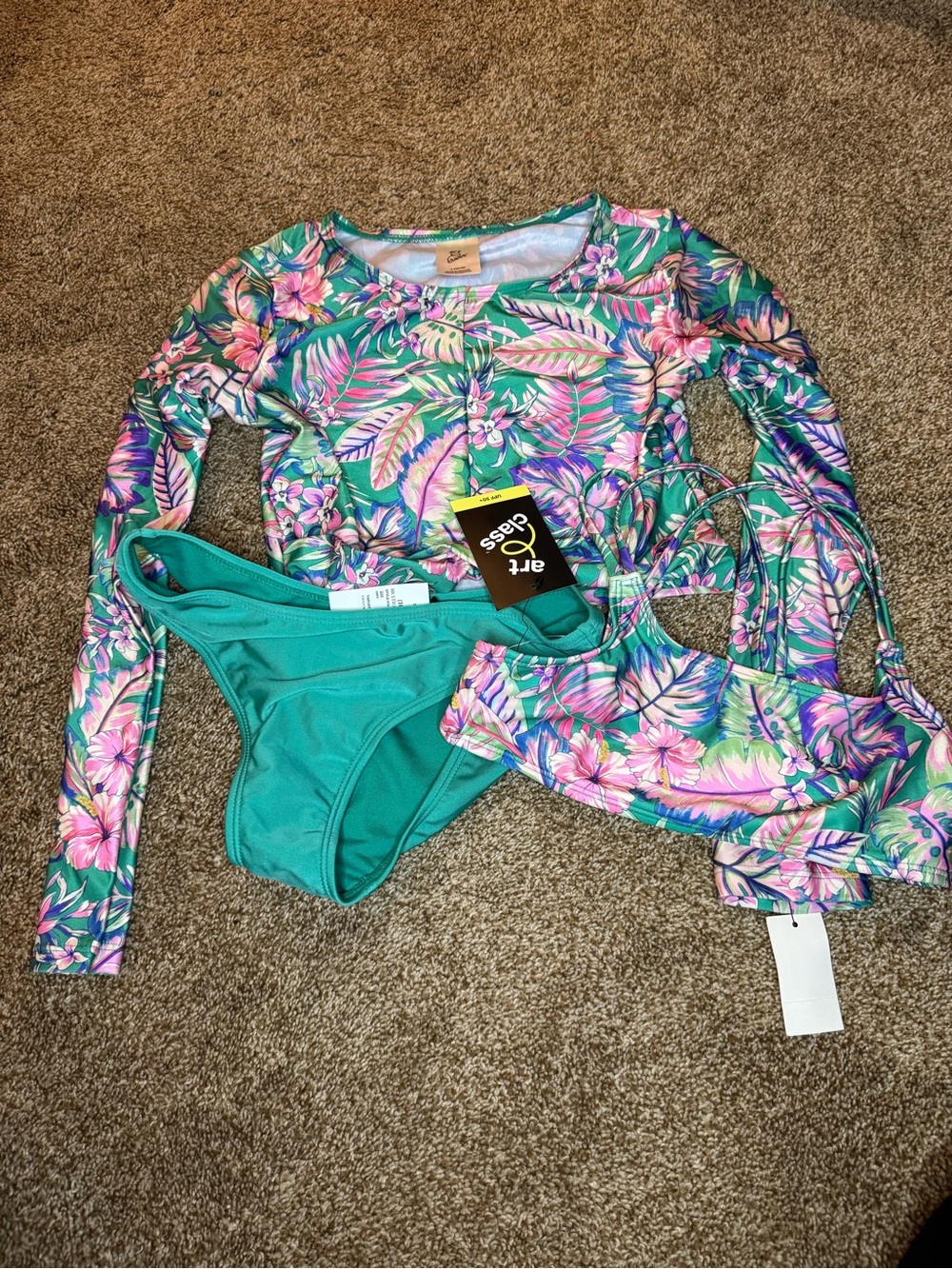 New art class 3 piece swimsuit